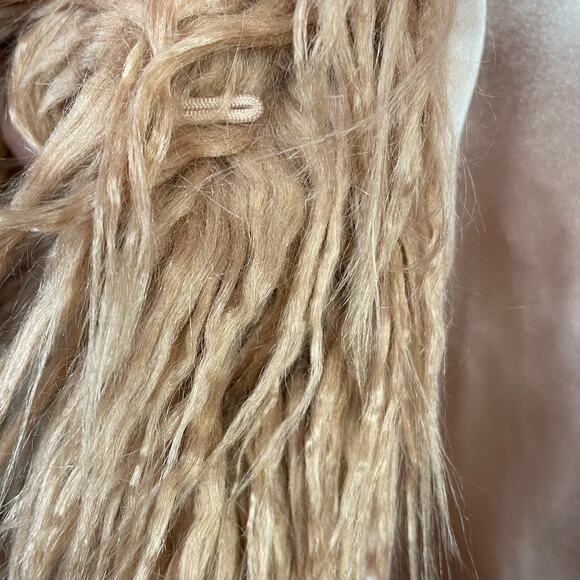 1.State 1State Faux Fur Shaggy Cropped Jacket Mauve Rose Pink Glam Fun womens L - Picture 7 of 17